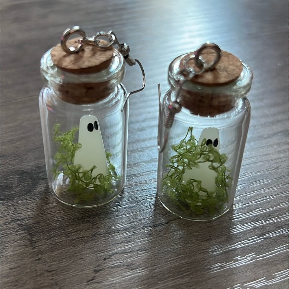 Glow in the dark ghost earrings